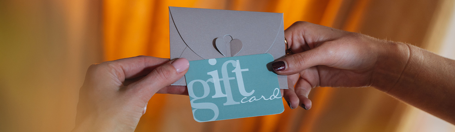 Gift voucher being exchanged
